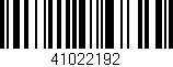 Código de barras (EAN, GTIN, SKU, ISBN): '41022192'