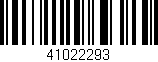 Código de barras (EAN, GTIN, SKU, ISBN): '41022293'
