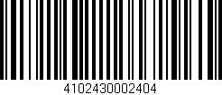 Código de barras (EAN, GTIN, SKU, ISBN): '4102430002404'