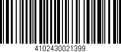 Código de barras (EAN, GTIN, SKU, ISBN): '4102430021399'