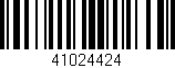 Código de barras (EAN, GTIN, SKU, ISBN): '41024424'