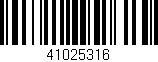 Código de barras (EAN, GTIN, SKU, ISBN): '41025316'