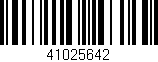 Código de barras (EAN, GTIN, SKU, ISBN): '41025642'