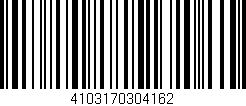 Código de barras (EAN, GTIN, SKU, ISBN): '4103170304162'