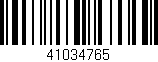 Código de barras (EAN, GTIN, SKU, ISBN): '41034765'