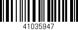 Código de barras (EAN, GTIN, SKU, ISBN): '41035947'