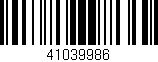 Código de barras (EAN, GTIN, SKU, ISBN): '41039986'