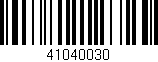 Código de barras (EAN, GTIN, SKU, ISBN): '41040030'