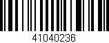 Código de barras (EAN, GTIN, SKU, ISBN): '41040236'