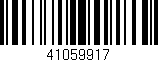 Código de barras (EAN, GTIN, SKU, ISBN): '41059917'