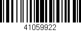 Código de barras (EAN, GTIN, SKU, ISBN): '41059922'