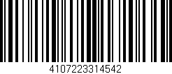 Código de barras (EAN, GTIN, SKU, ISBN): '4107223314542'