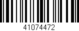 Código de barras (EAN, GTIN, SKU, ISBN): '41074472'