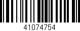 Código de barras (EAN, GTIN, SKU, ISBN): '41074754'