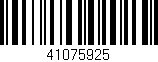 Código de barras (EAN, GTIN, SKU, ISBN): '41075925'