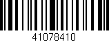 Código de barras (EAN, GTIN, SKU, ISBN): '41078410'