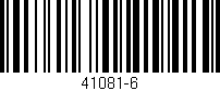 Código de barras (EAN, GTIN, SKU, ISBN): '41081-6'