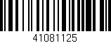 Código de barras (EAN, GTIN, SKU, ISBN): '41081125'