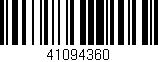 Código de barras (EAN, GTIN, SKU, ISBN): '41094360'