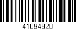 Código de barras (EAN, GTIN, SKU, ISBN): '41094920'