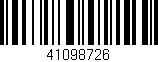 Código de barras (EAN, GTIN, SKU, ISBN): '41098726'