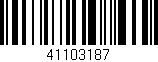 Código de barras (EAN, GTIN, SKU, ISBN): '41103187'