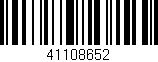Código de barras (EAN, GTIN, SKU, ISBN): '41108652'