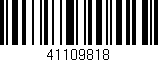 Código de barras (EAN, GTIN, SKU, ISBN): '41109818'