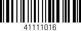 Código de barras (EAN, GTIN, SKU, ISBN): '41111016'