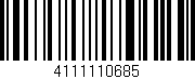 Código de barras (EAN, GTIN, SKU, ISBN): '4111110685'