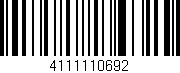 Código de barras (EAN, GTIN, SKU, ISBN): '4111110692'