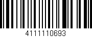 Código de barras (EAN, GTIN, SKU, ISBN): '4111110693'