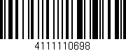 Código de barras (EAN, GTIN, SKU, ISBN): '4111110698'