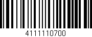 Código de barras (EAN, GTIN, SKU, ISBN): '4111110700'