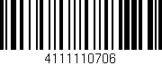 Código de barras (EAN, GTIN, SKU, ISBN): '4111110706'
