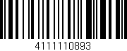 Código de barras (EAN, GTIN, SKU, ISBN): '4111110893'