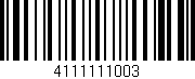 Código de barras (EAN, GTIN, SKU, ISBN): '4111111003'