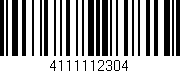 Código de barras (EAN, GTIN, SKU, ISBN): '4111112304'