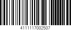 Código de barras (EAN, GTIN, SKU, ISBN): '4111117002507'