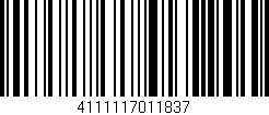 Código de barras (EAN, GTIN, SKU, ISBN): '4111117011837'