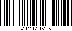 Código de barras (EAN, GTIN, SKU, ISBN): '4111117015125'