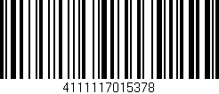 Código de barras (EAN, GTIN, SKU, ISBN): '4111117015378'