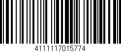 Código de barras (EAN, GTIN, SKU, ISBN): '4111117015774'