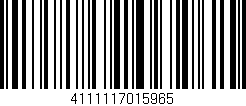 Código de barras (EAN, GTIN, SKU, ISBN): '4111117015965'