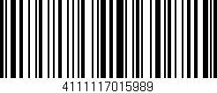Código de barras (EAN, GTIN, SKU, ISBN): '4111117015989'