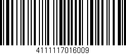 Código de barras (EAN, GTIN, SKU, ISBN): '4111117016009'