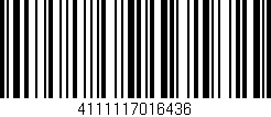 Código de barras (EAN, GTIN, SKU, ISBN): '4111117016436'