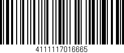 Código de barras (EAN, GTIN, SKU, ISBN): '4111117016665'
