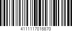 Código de barras (EAN, GTIN, SKU, ISBN): '4111117016870'