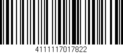 Código de barras (EAN, GTIN, SKU, ISBN): '4111117017822'